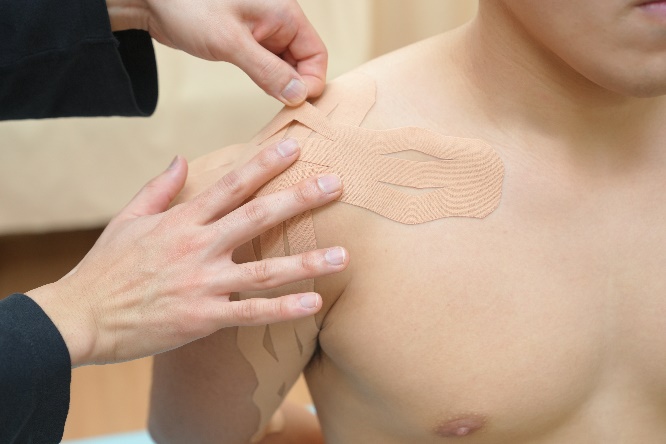 テーピング風景