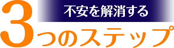 不安を解消する3つのステップ